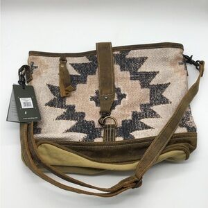 Myra Entice Rug and Washed Canvas Shoulder Western Design Bag